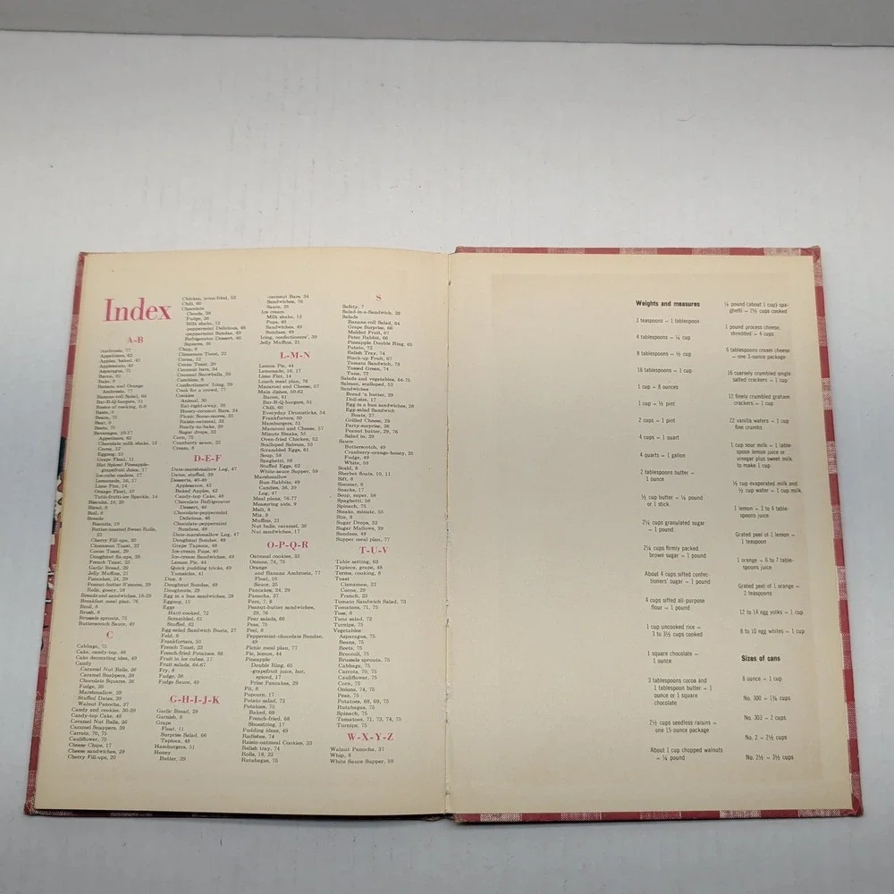 Vintage 1963 Better Homes and Gardens Junior Cook Book Meredith Press Gingham